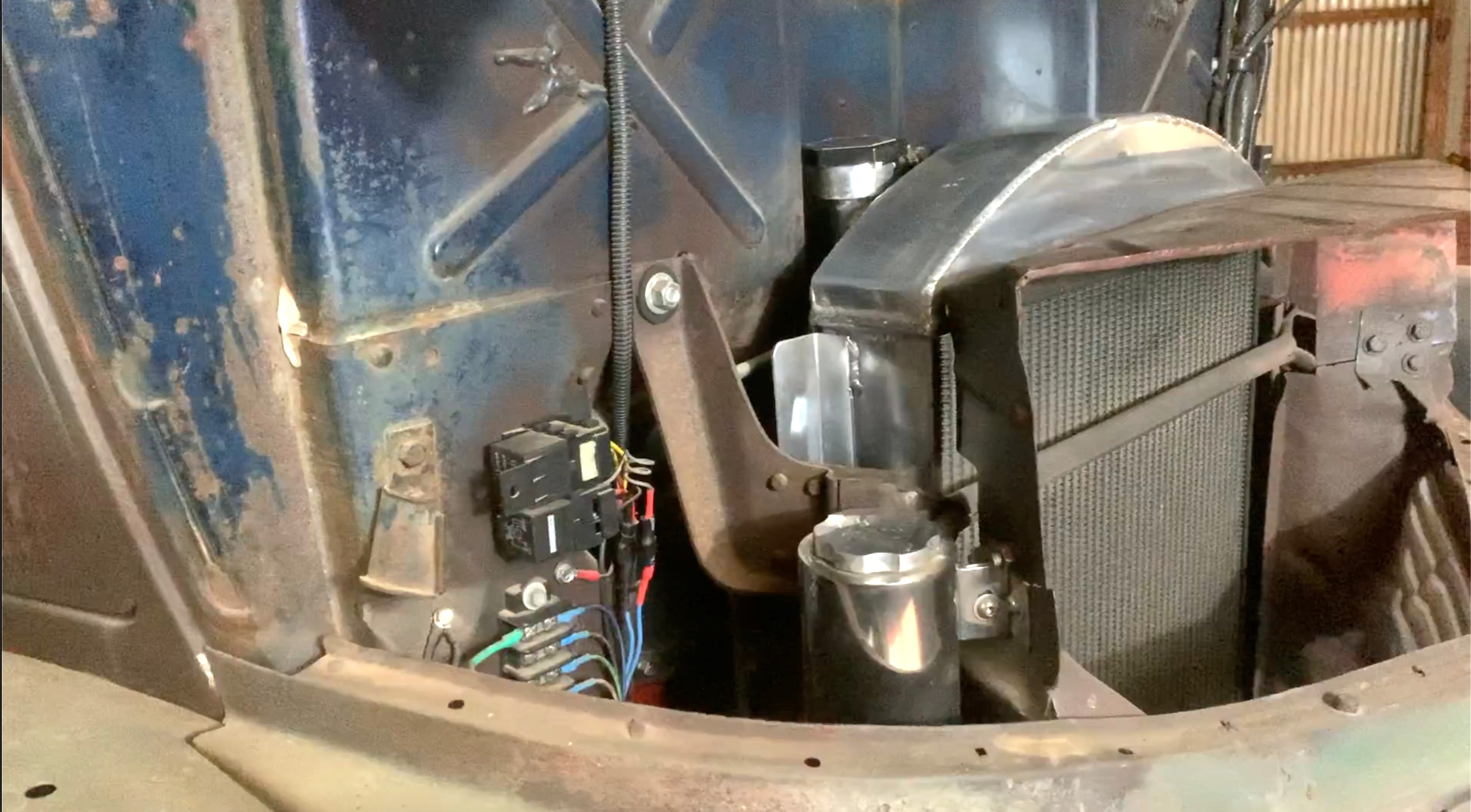 Truck exhaust pipe detail