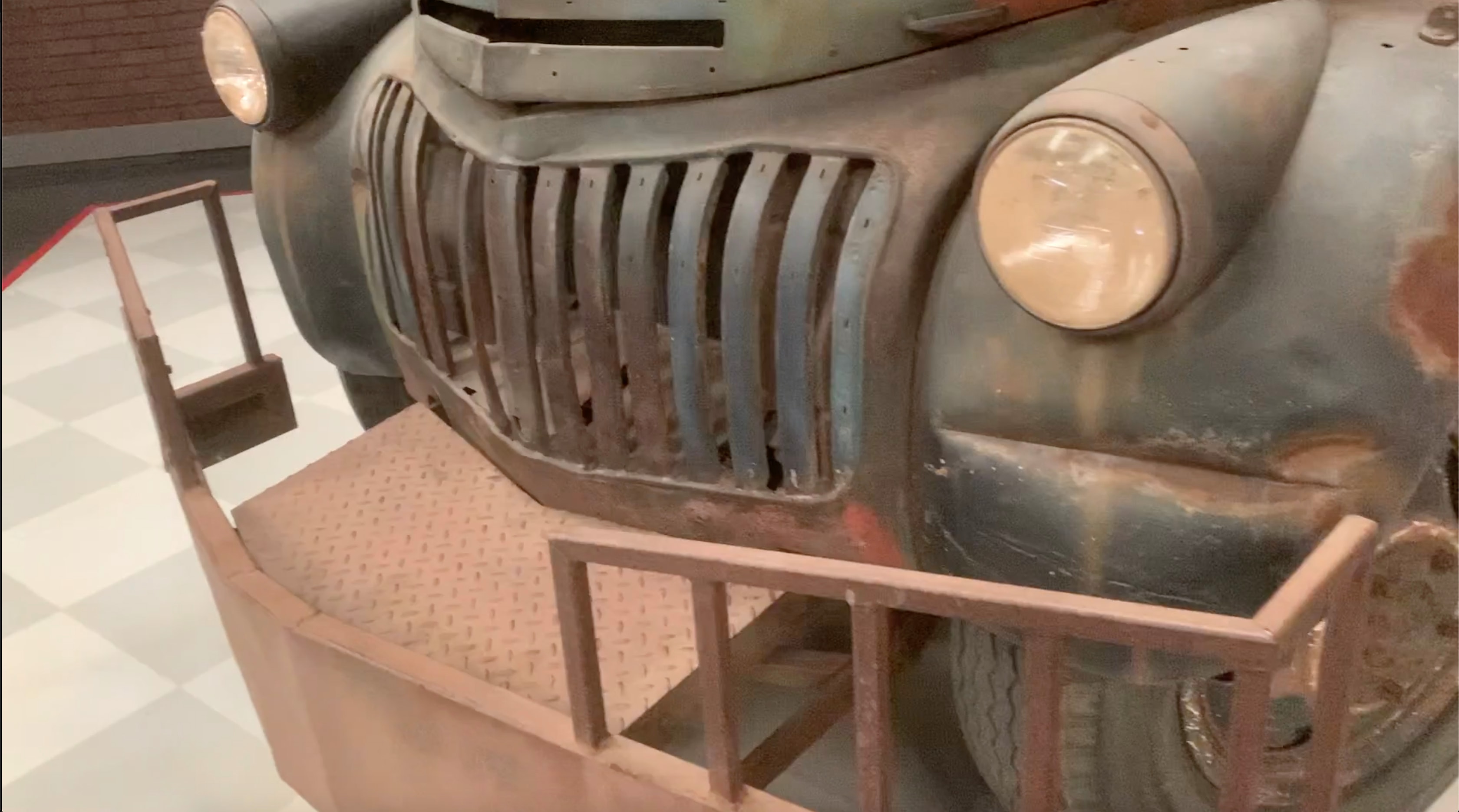 Truck front grille close up